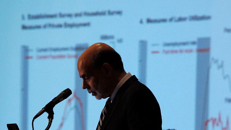 Ben Bernanke sieht noch keinen nachhaltigen Aufschwung am US-Arbeitsmarkt.