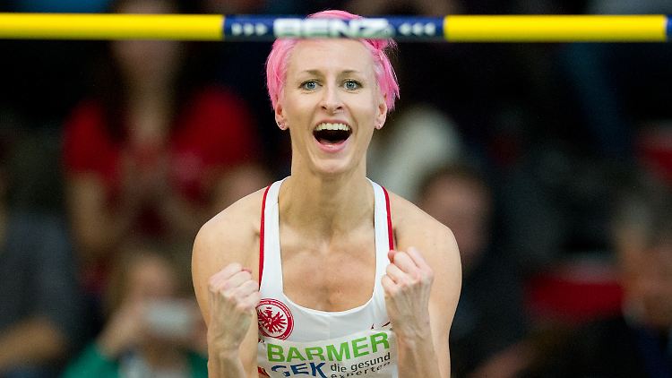 Ariane Friedrich bei den deutschen Hallen-Leichtathletik-Meisterschaften. 