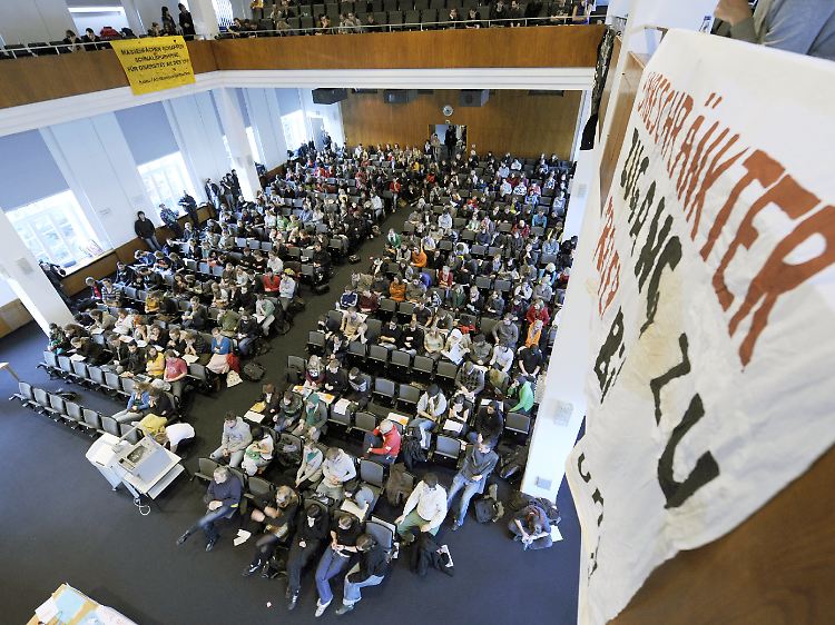 Das Audimax der Humboldt Uni wurde besetzt,