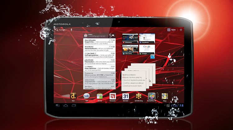 Das Motorola Xoom 2 ist spritzwasserfest.