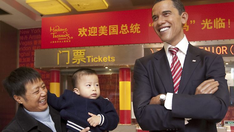 China bereitet sich auf den Besuch des US-Präsidenten vor - vorerst mit einem Wachs-Obama.