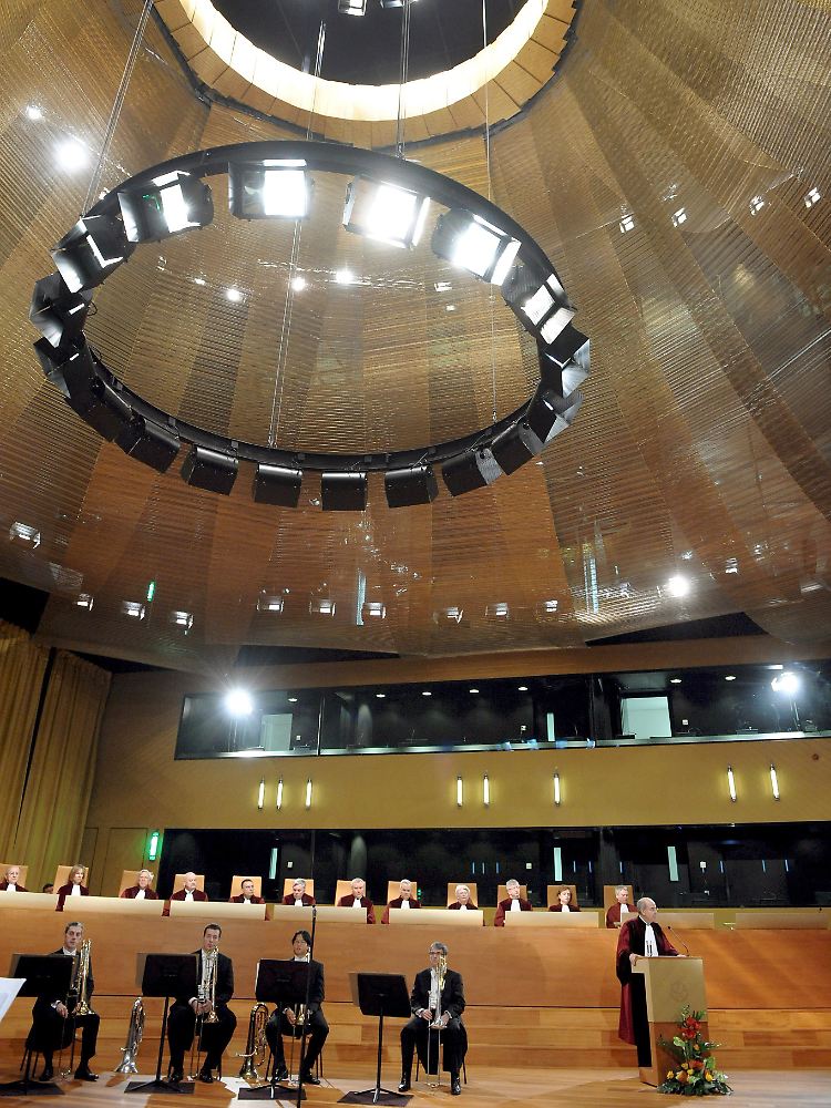 Der EuGH bei der Einweihung des neuen Justizpalastes. In Zukunft der Begegnungsort bei Verstößen gegen den Defizitabbau.