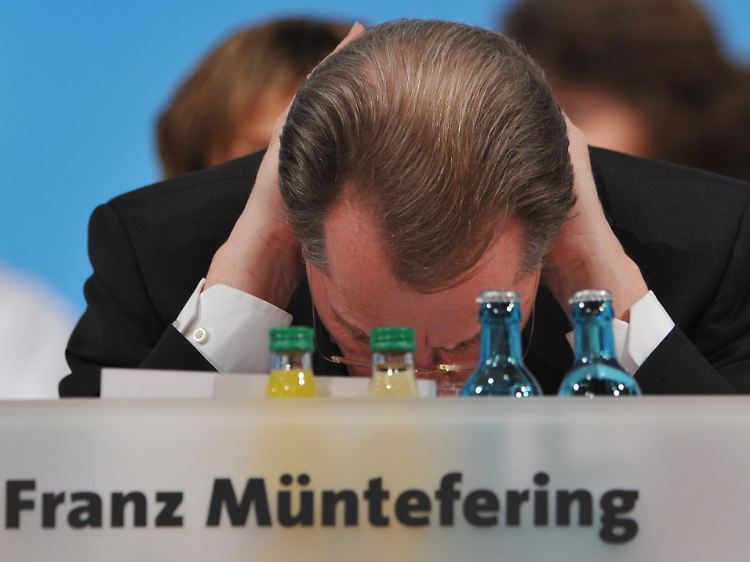 ... dann verbale Schelte für Franz Müntefering.