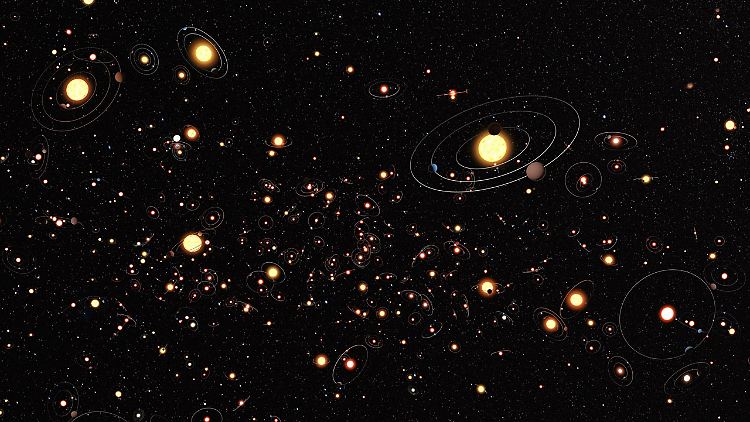 Im Gegensatz zur Milchstraße besteht das entdeckte Sonnensystem nur aus einem Stern und zwei Planeten.