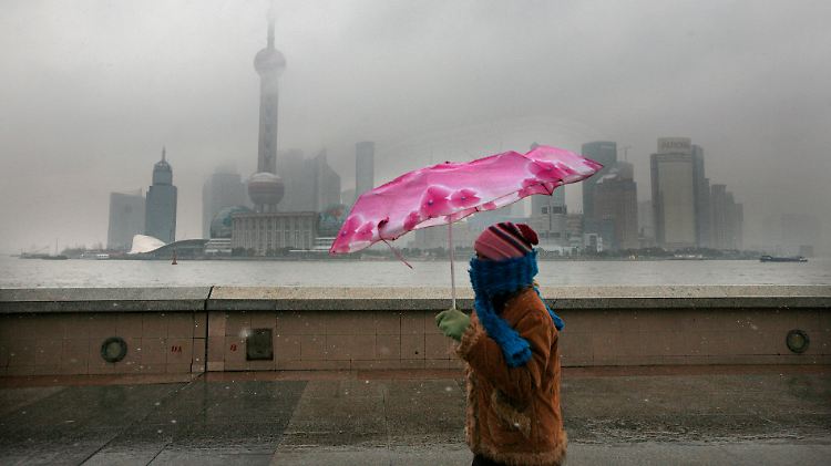 Frieren in Schanghai.