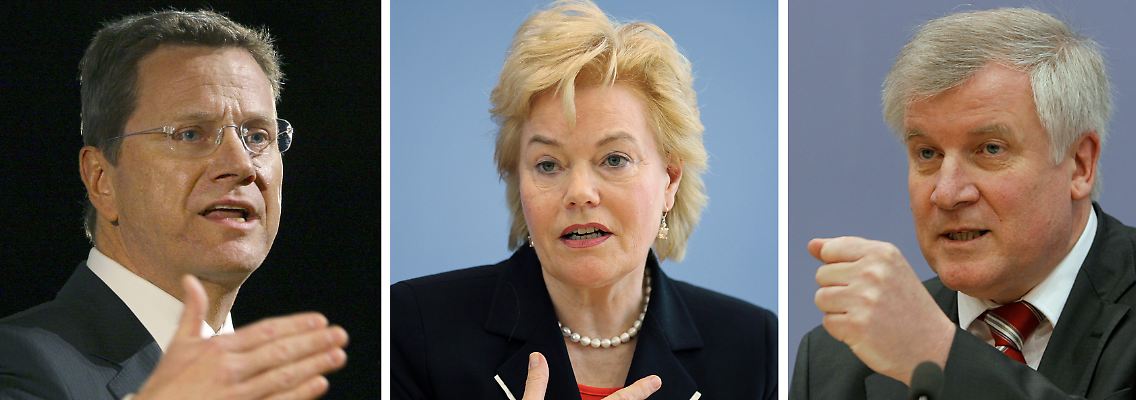 Im Zentrum des Streite zwischen Westerwelle (links) und Seehofer (rechts): Erika Steinbach, Präsidentum des Bundes der Vertriebenen.