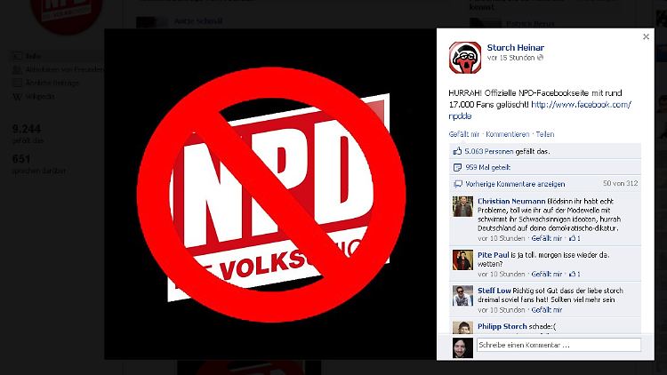 Da freut sich der Storch: Die NPD-Seite war stundenlang nicht erreichbar.