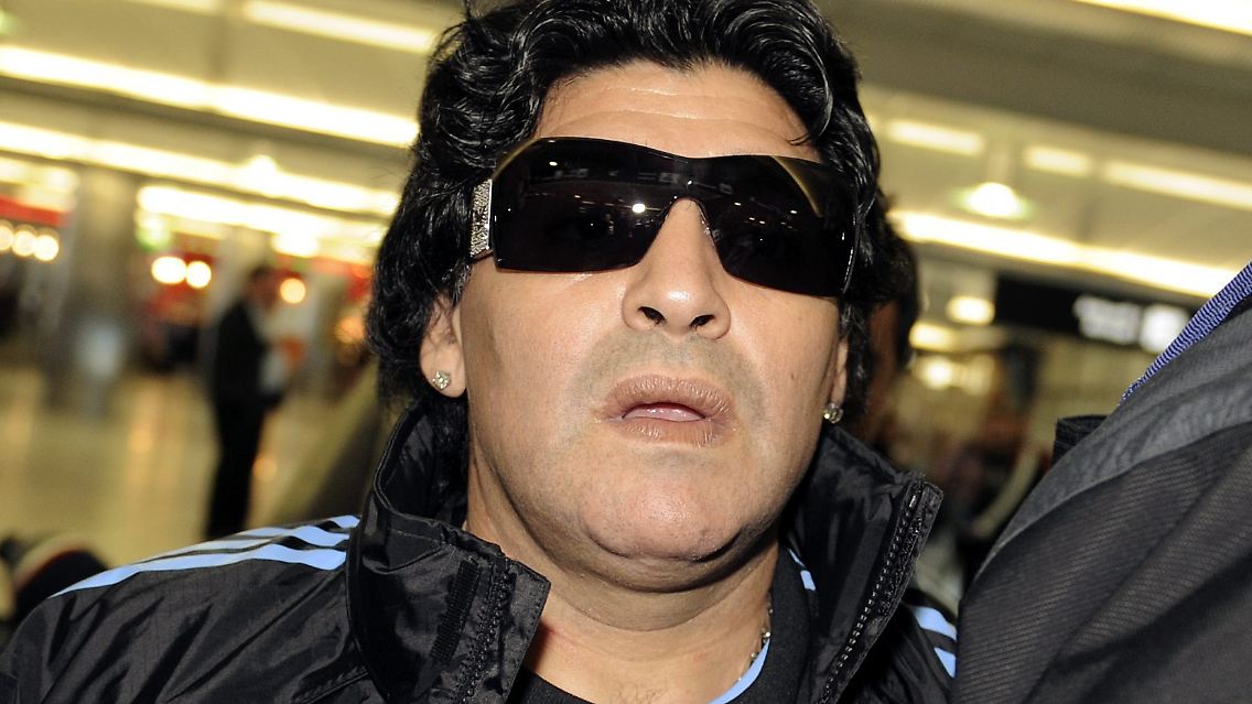 Er muss leider draußen bleiben: Diego Maradona.