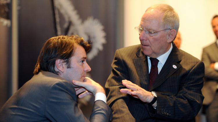 Die Finanzminister Frankreichs und Deutschlands, Francois Baroin und Wolfgang Schäuble.