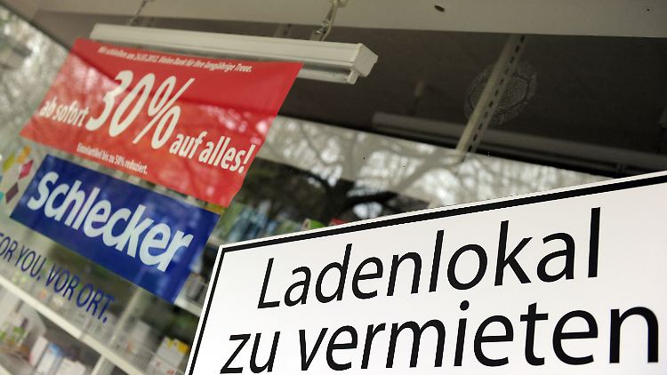 Ein geschlossener Schlecker-Drogeriemarkt in Gelsenkirchen.
