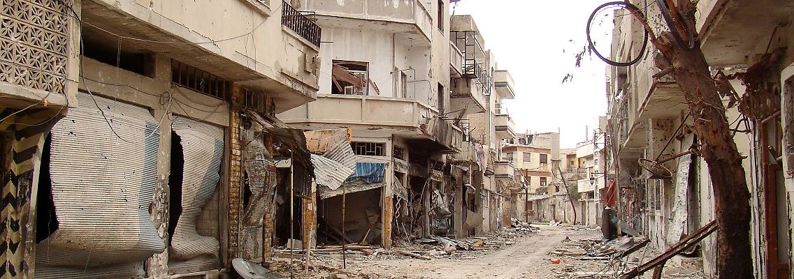 Homs liegt in Trümmern. Ein Ende der Kämpfe in Syrien erscheint trotzdem in weiter Ferne.