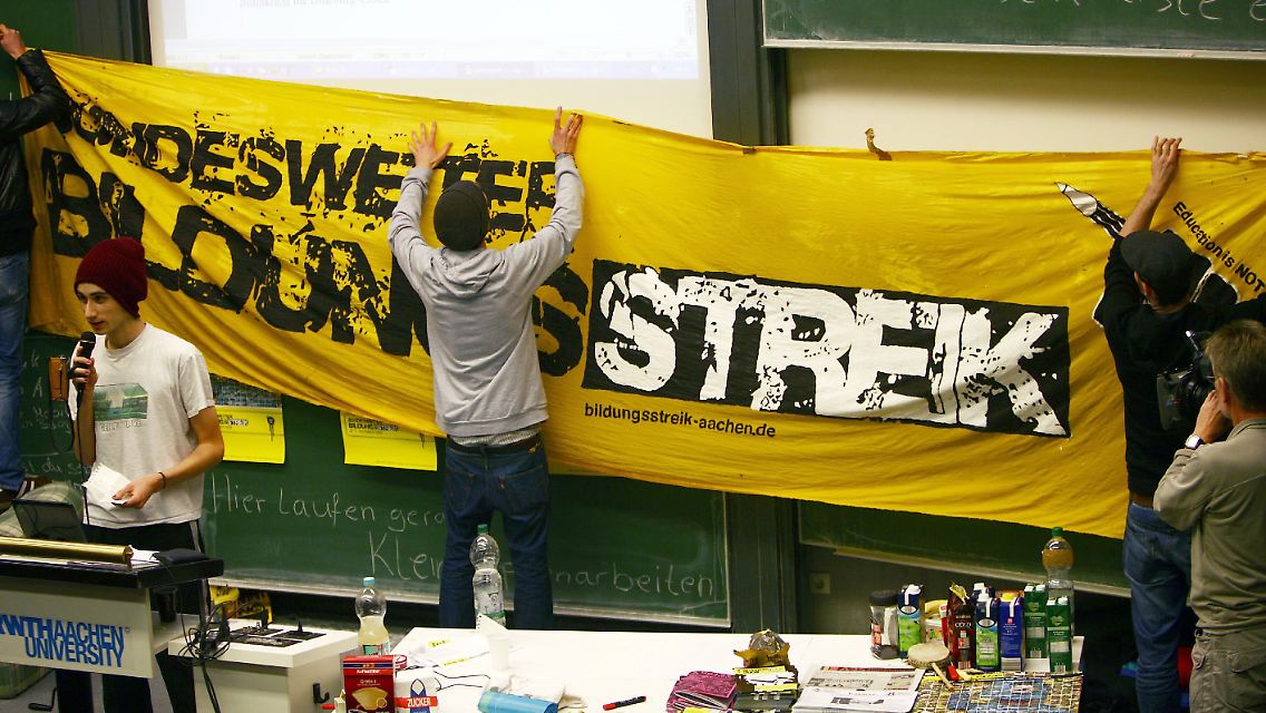 Mit Aktionen in ganz Deutschland wollen die Studenten auf ihre Situation aufmerksam machen.