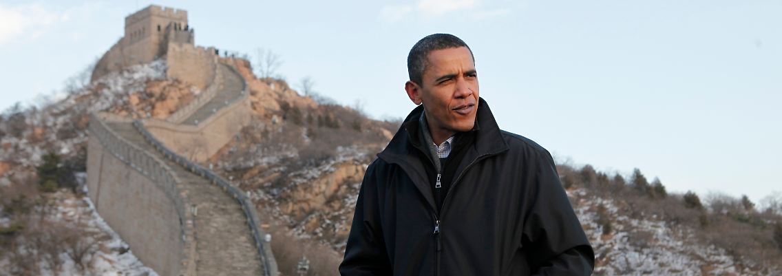 Obama zeigte sich beeindruckt von der chinesischen Mauer.