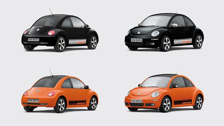 Schwarz-Orange: Den Beetle gibt es jetzt als zweifarbiges Sondermodell.