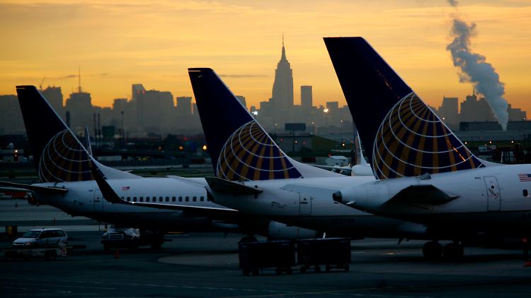 Continental-Airlines-Flugzeuge auf dem Newark Liberty International Airport.