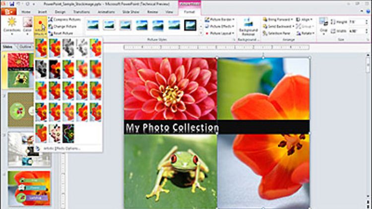 PowerPoint 2010 bietet zahlreiche Bildbearbeitungsfunktionen und ist jetzt "HD ready".