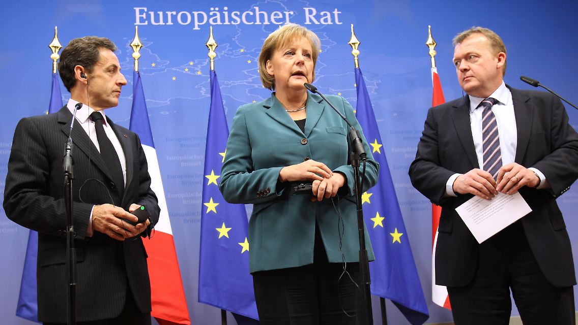 Sarkozy, Merkel und Rasmussen sind sich einig: "Wir wollen einen Erfolg in Kopenhagen."