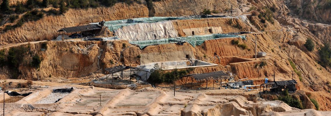 Steine des Anstoßes: Seltene Erden in einer in einer Mine in Ganxian.