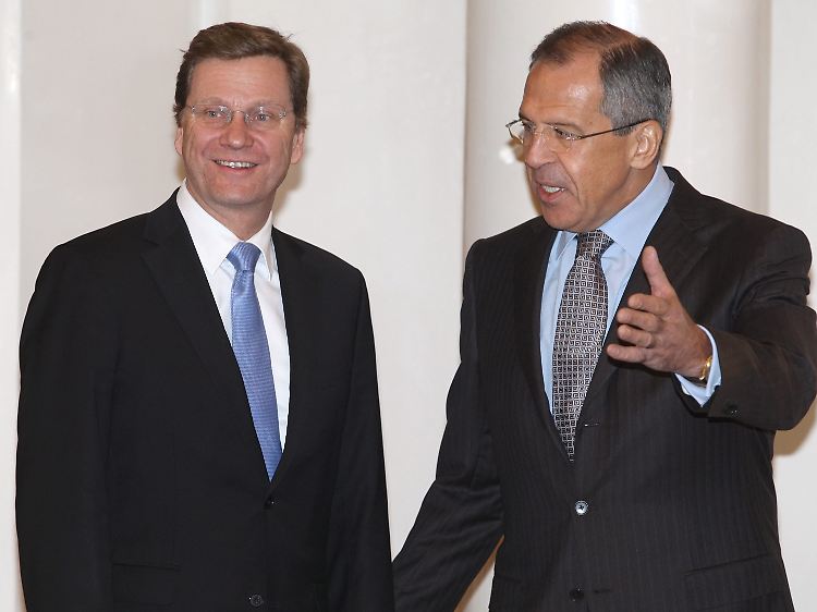 Westerwelle mit seinem russischen Kollegen Lawrow.