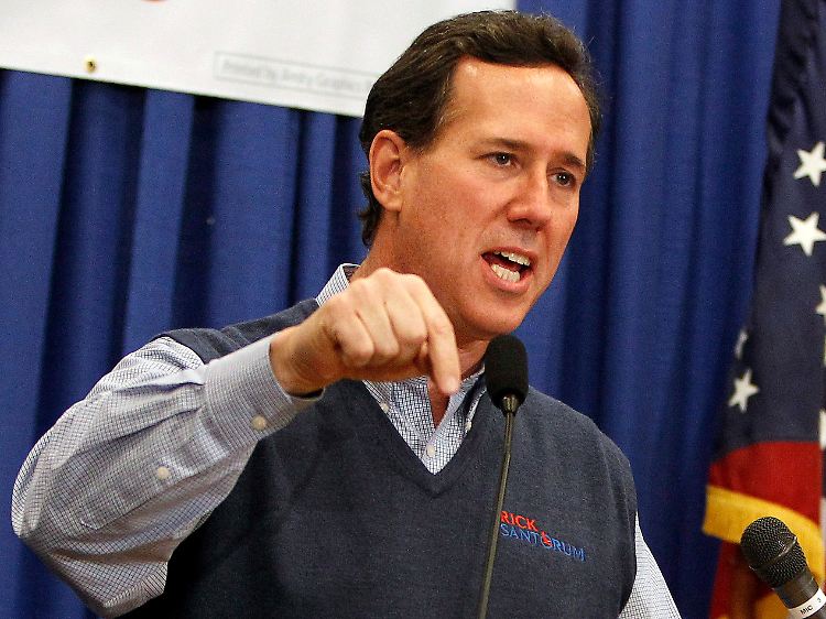 Der Pullunder war Santorums Markenzeichen und sogar in seinem Fanshop erhältlich.