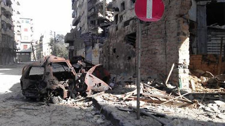 Weite Teile von Homs liegen in Schutt und Asche.