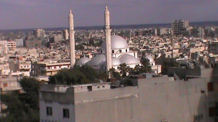 Blick auf Homs, die umkämpfteste Stadt.