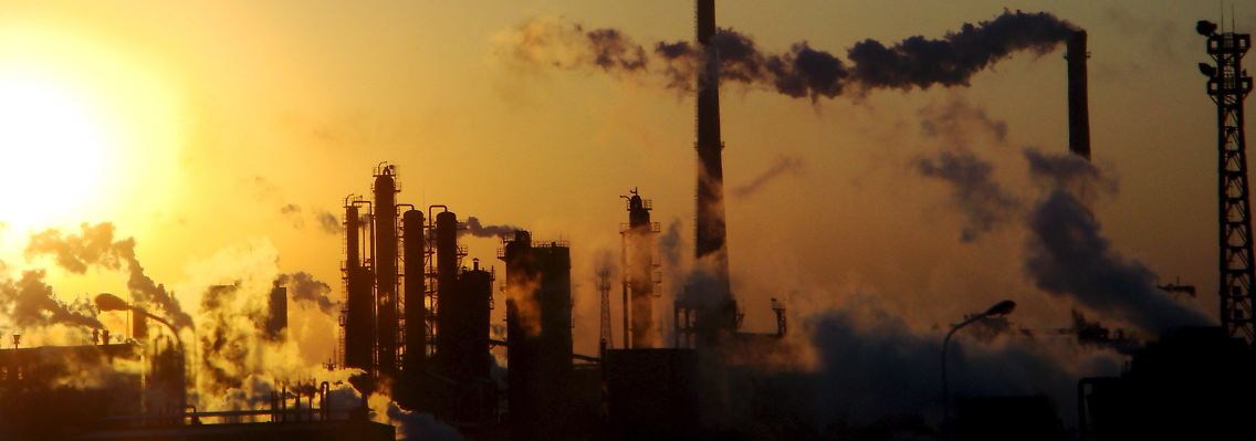 Eine Chemiefabrik Tianji: die gewaltige Umweltverschmutzung in China trägt zur Klimaveränderung erheblich bei.