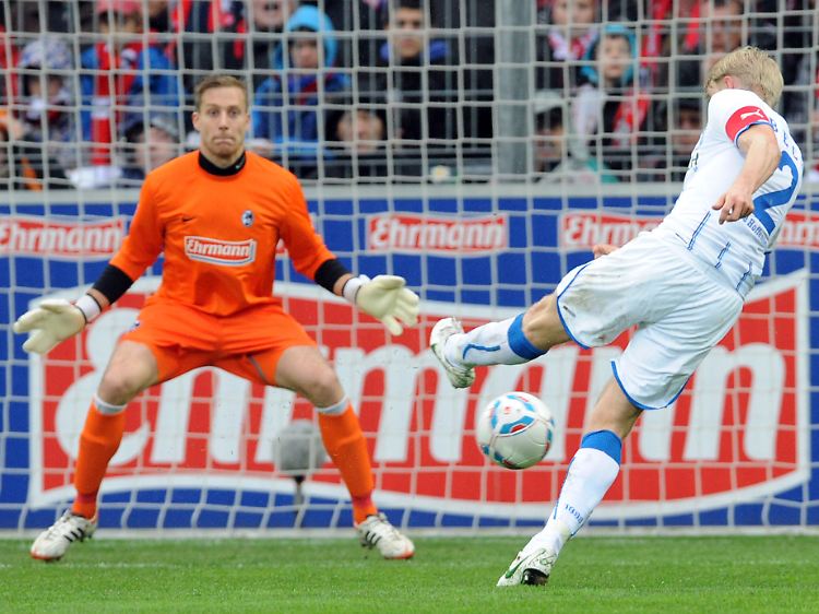 Nicht drin: Die beste Chance des Spiels vergab Hoffenheims Kapitän Andreas Beck in der 39. Minute.