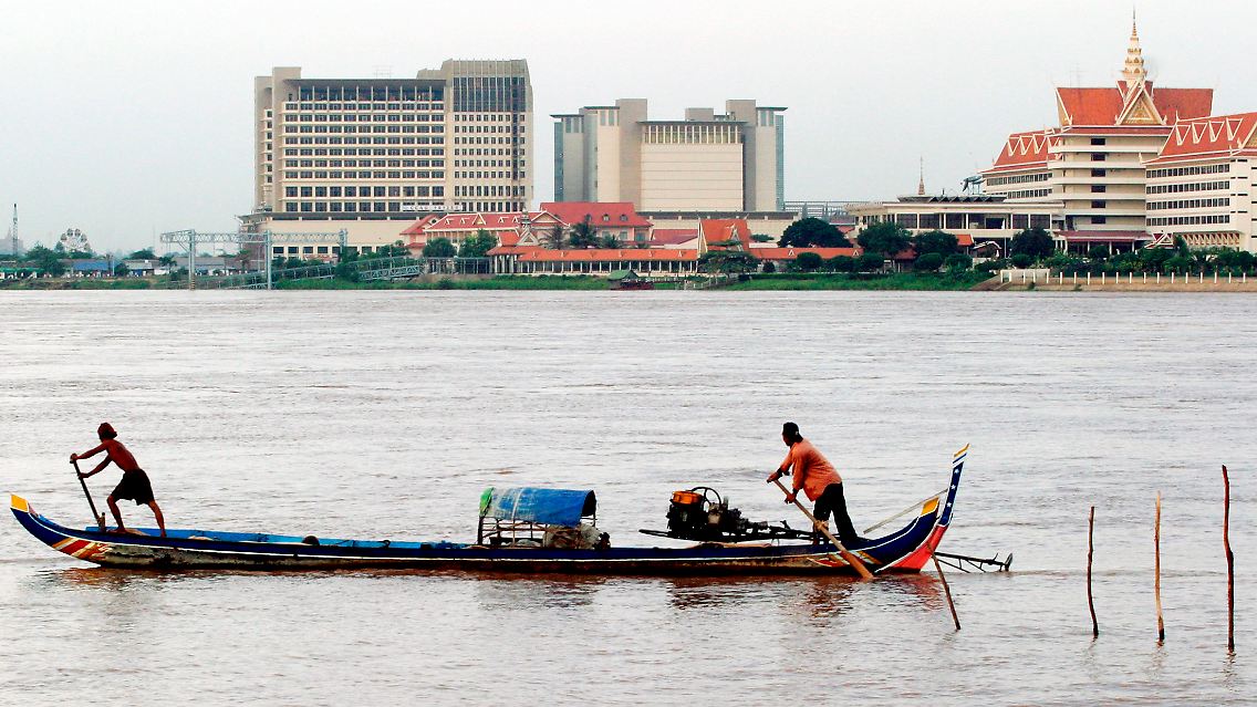 Auf dem Mekong bei Phnom Penh.