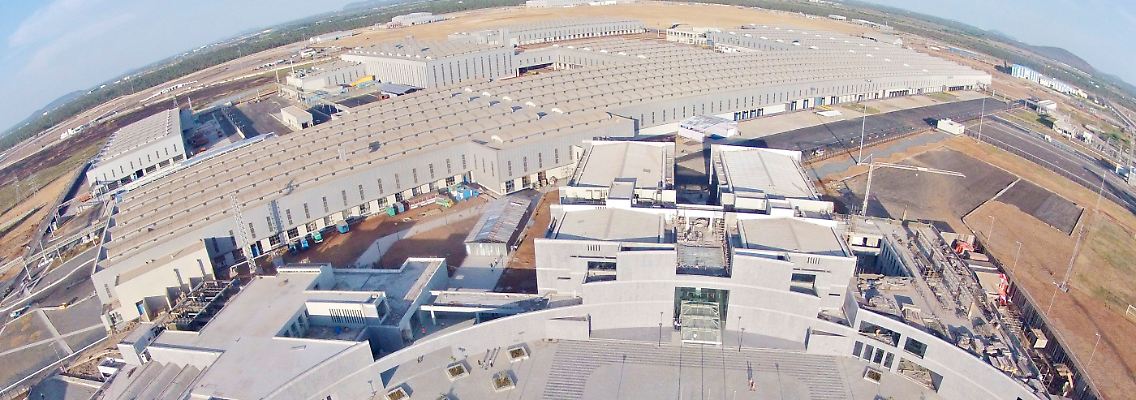 Neues Daimler-Werk in Chennai.