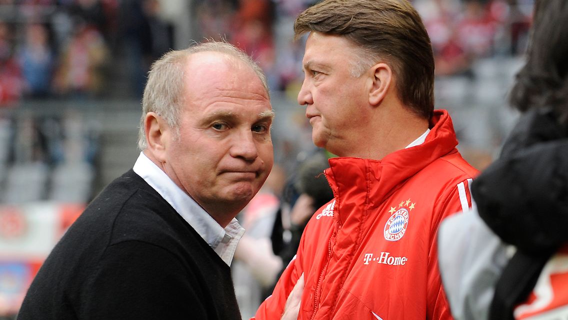 So richtigt gut läuft's nicht: Manager Uli Hoeneß und Trainer Louis van Gaal.