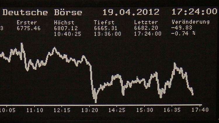 Zickzack-Kurs ins Minus: Der Dax am Donnerstag.