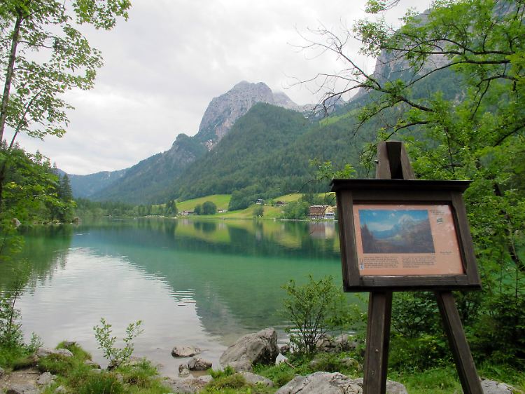 Staffeleien mit Reproduktionen stehen heute dort, wo einst die Künstler gemalt haben.