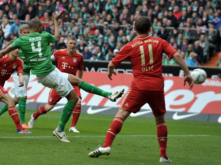 Naldo traf gegen den FC Bayern zum 1:0 für Werder und zum 1:1. Den Schlusspunkt setzte Franck Ribery.