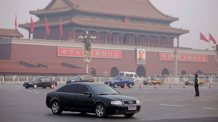 In China beliebt: Ein Audi auf dem Tian'anmen-Platz in Peking.