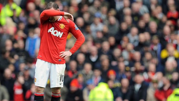 Fassungslos: Wayne Rooney, Manchester United.