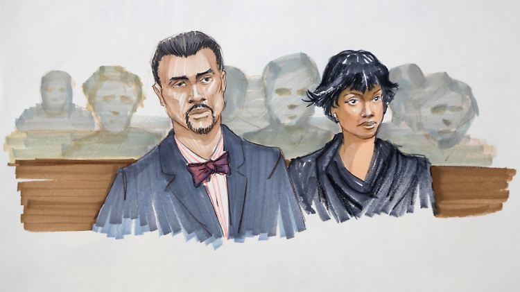 Die Sängerin und der "Schutzengel", ihr Verlobter David Otunga.