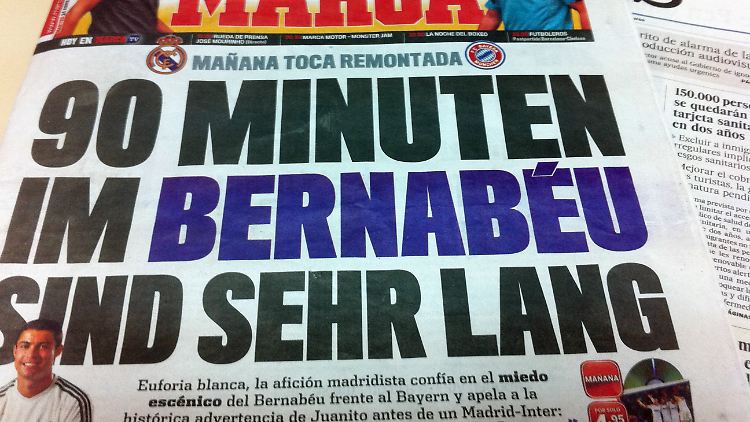 Die Titelseite der Sportzeitung "Marca" vom Dienstag.