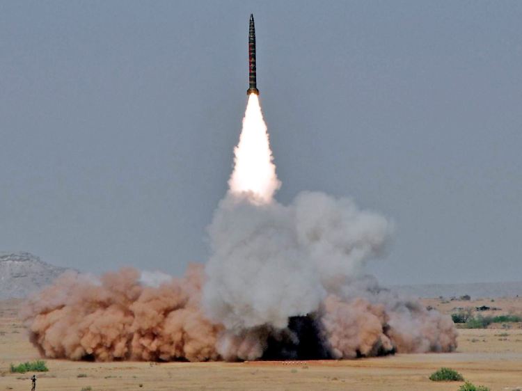 Eine Rakete vom Typ Hatf IV Shaheen-1A testete Pakistan bereits 2010.