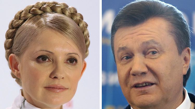 Derzeit machtlos bzw. mächtig: Julia Timoschenko und Viktor Janukowitsch.