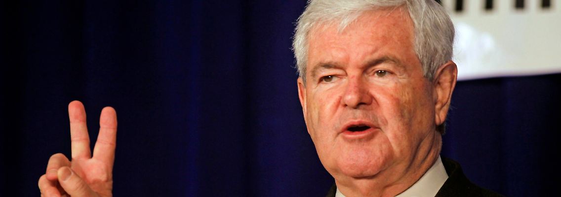 Verlierer mit Siegerpose: Das Gingrich-Comeback geht zu Ende.