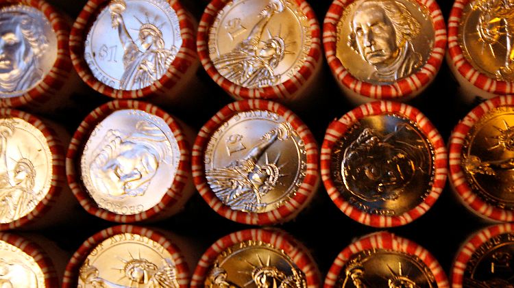 Sammlerstücke: Diese Dollar-Münzen von 2007 sollten George Washington ehren - im Umlauf waren sie nur wenig.