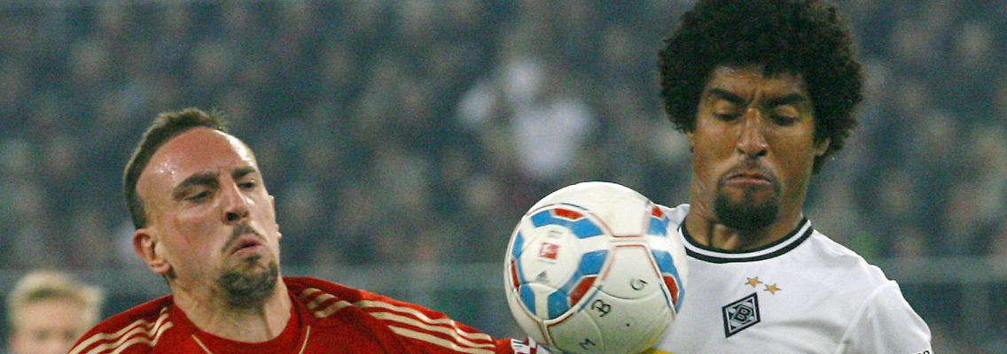 Bald Kollegen: Bayern Franck Ribéry und Noch-Mönchengladbacher Dante.