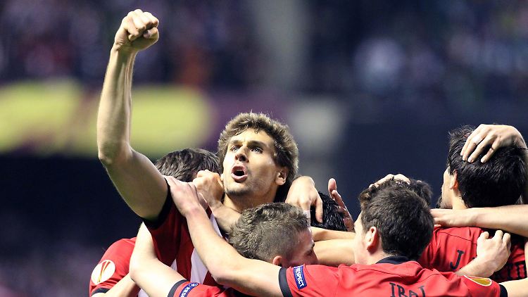 Held in Fußballschuhen: Fernando Llorente war an allen drei Toren von Athletic Bilbao gegen Sporting Lissabon direkt beteiligt, 
