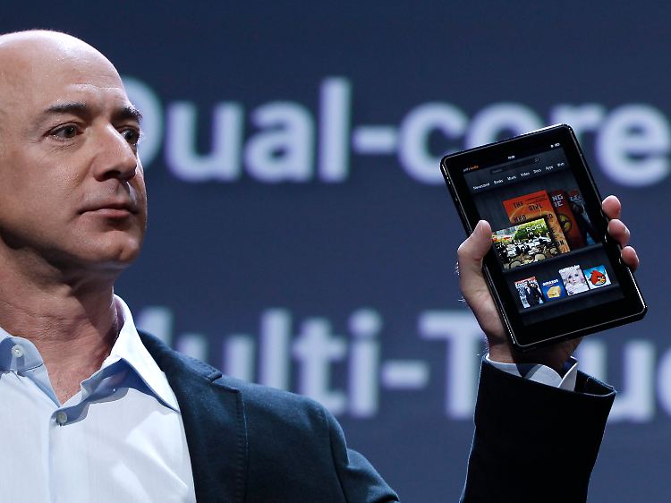 Verkaufskanal für elektronische Inhalte: Jeff Bezos präsentierte den Kindle Fire im Herbst 2011 persönlich.