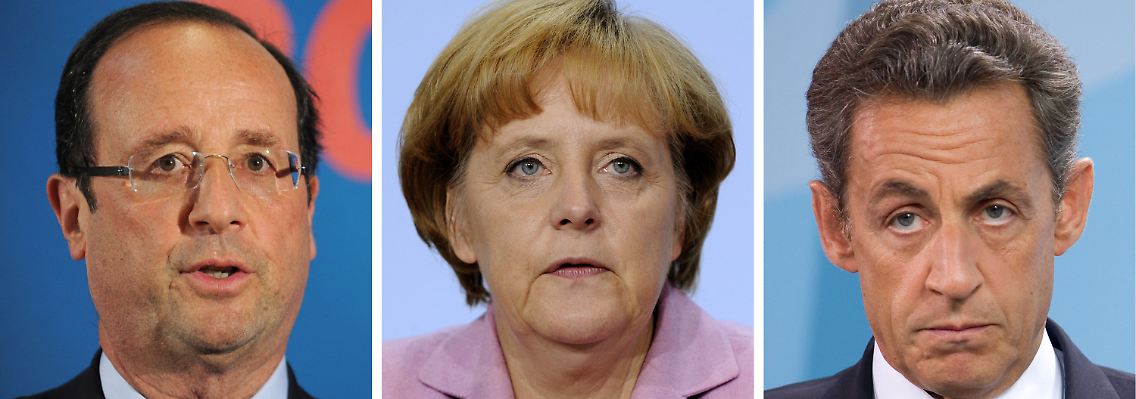 Hollande, Merkel, Sarkozy - wie auch immer die Wahl in Frankreich ausgeht, für Merkel dürfte es schwieriger werden, ihre Politik in der EU durchzusetzen.