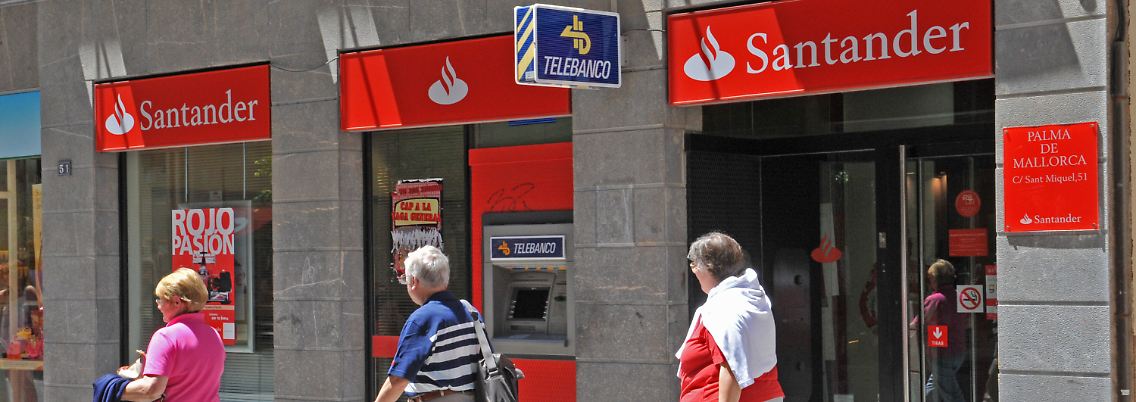 Faule Papiere belasten die Banco Santander.