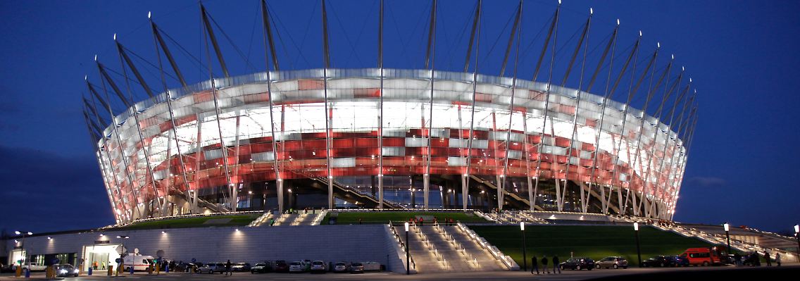Das neue Nationalstadion Polens in Warschau.