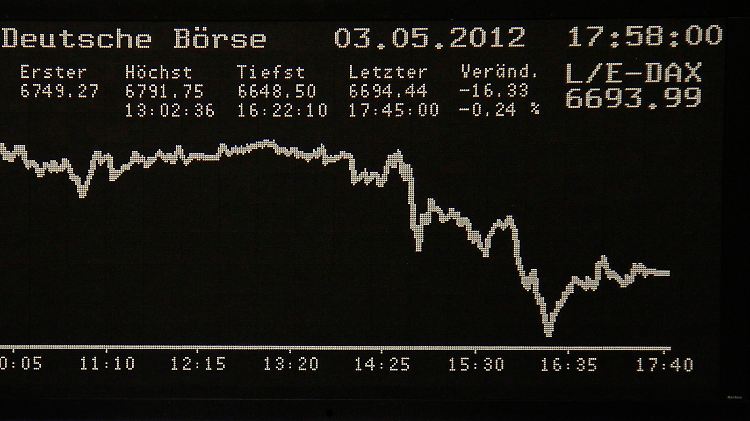 Der deutsche Aktienmarkt am Donnerstag: Nach Draghis Erläuterungen zum Zinsentscheid trübt sich die Stimmung deutlich sichtbar ein.