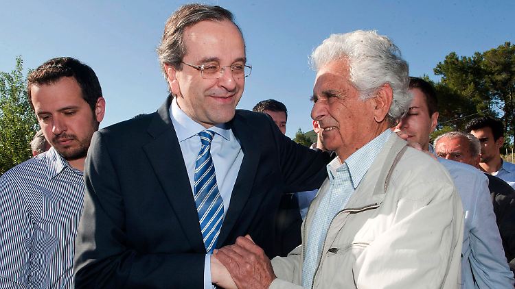 Ex-Außenminister Antonis Samaras (l) könnte nächster Ministerpräsident werden.